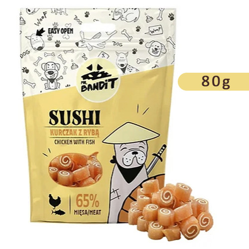 Mr. Bandit SUSHI csirke és hal 80g