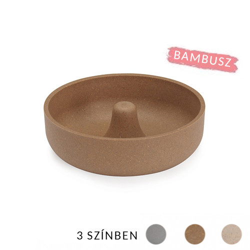 HABZSOLÁSGÁTLÓ BAMBUSZ TÁL 17,5*5,5 CM 940 ML 3 SZÍNBEN